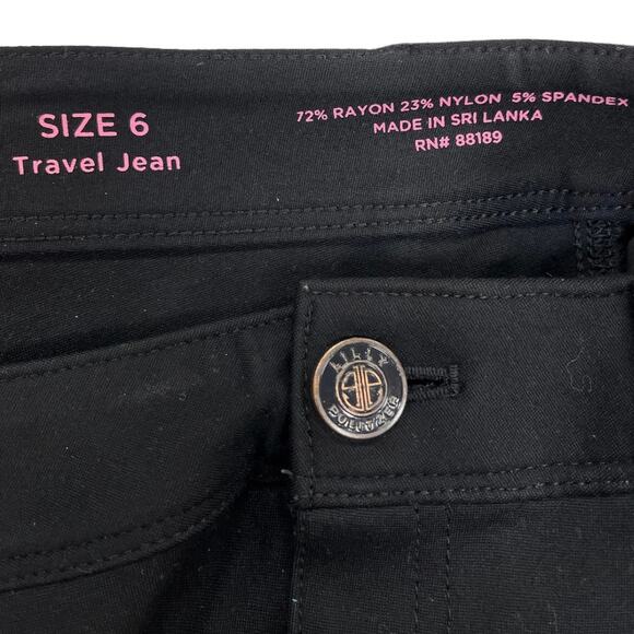 Lilly Pulitzer Black Travel Jeans Stretchy 5 Pocket Women's Size 6 - Picture 3 of 5